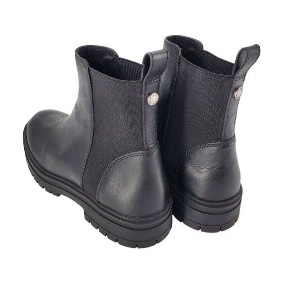 NEW IN BOX Steve Madden Boots 9 Chelsea Lug Platform Leather Gore Retro Black - Picture 13 of 13